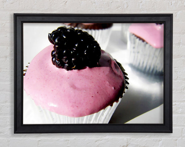 Blackberry Cupcake Framed Print