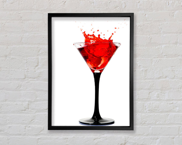 Red Cocktail Splash Framed Print
