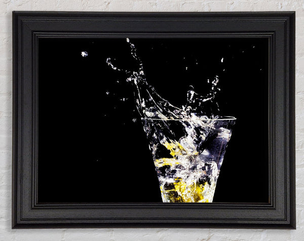 Gin And Tonic Splash Framed Print