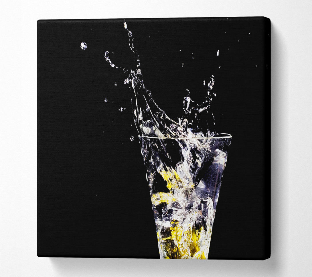  A Canvas Print of Gin And Tonic Splash Canvas Print