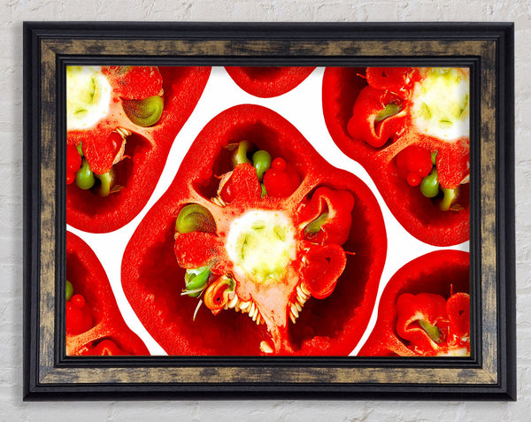 The Centre Of The Red Pepper Framed Print