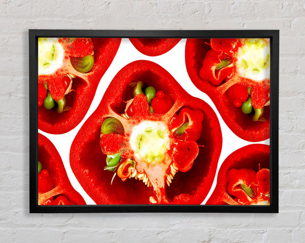 The Centre Of The Red Pepper Framed Print