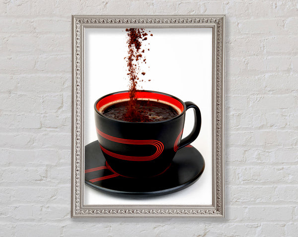 Coffee Bean Pour Framed Print