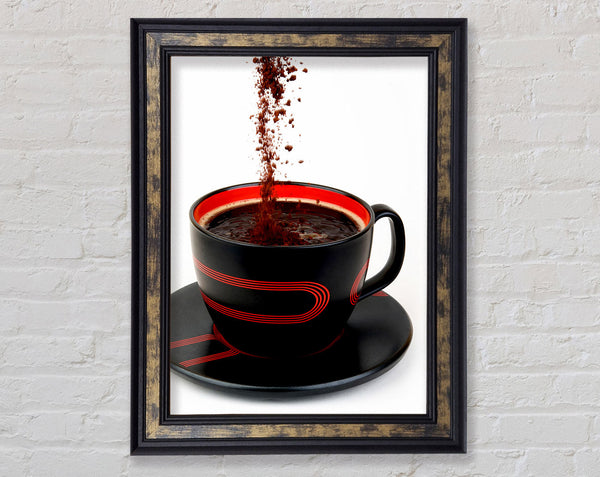Coffee Bean Pour Framed Print