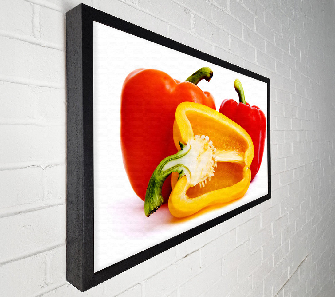  A Canvas Print of Pepper Halves Canvas Wall Art