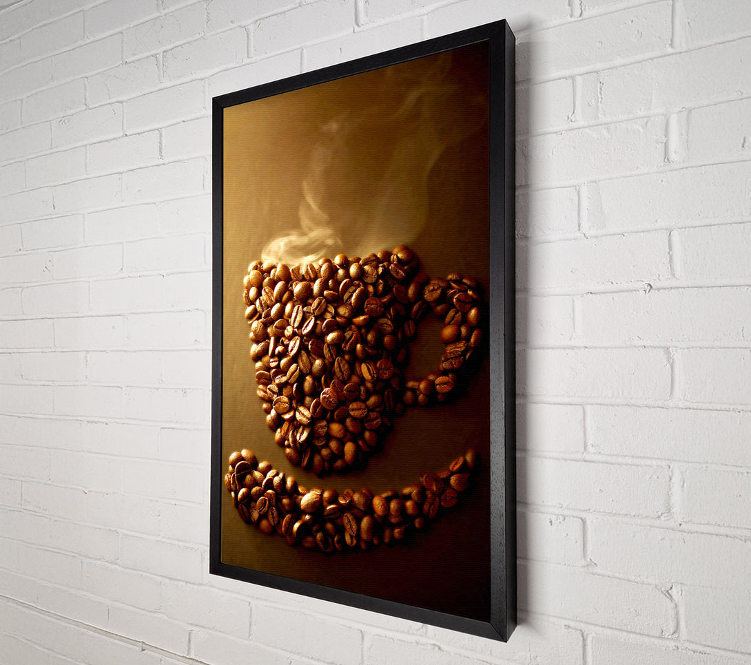  A Canvas Print of Coffee Bean Smile Canvas Wall Art