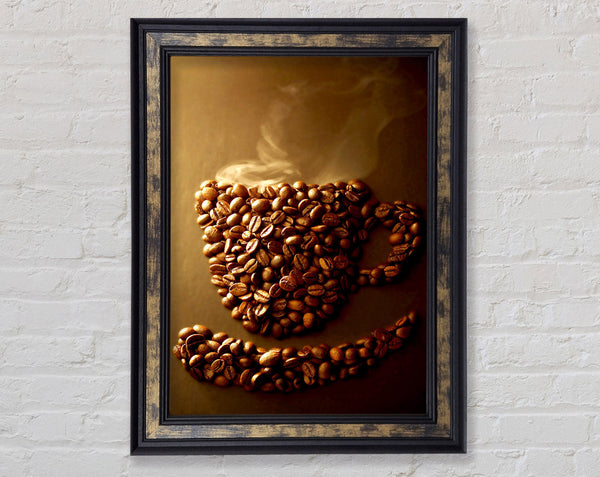 Coffee Bean Smile Framed Print