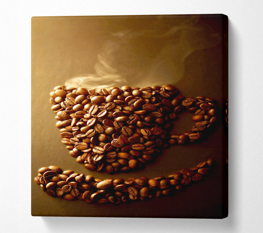  A Canvas Print of Coffee Bean Smile Canvas Wall Art