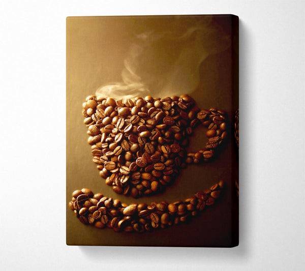  A Canvas Print of Coffee Bean Smile Canvas Wall Art
