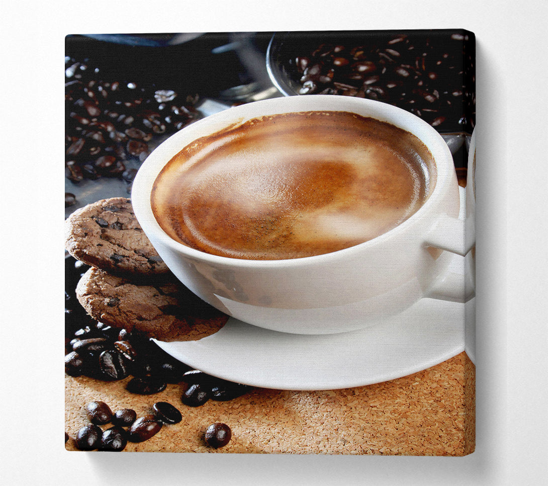  A Canvas Print of Cappuccino Treat Canvas Art