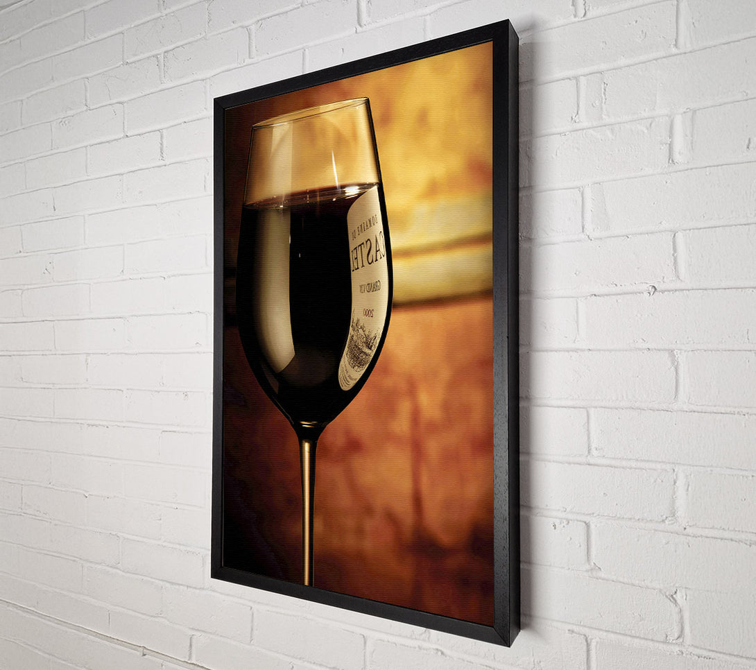  A Canvas Print of A Glass Of Dark Red Wine Canvas Print