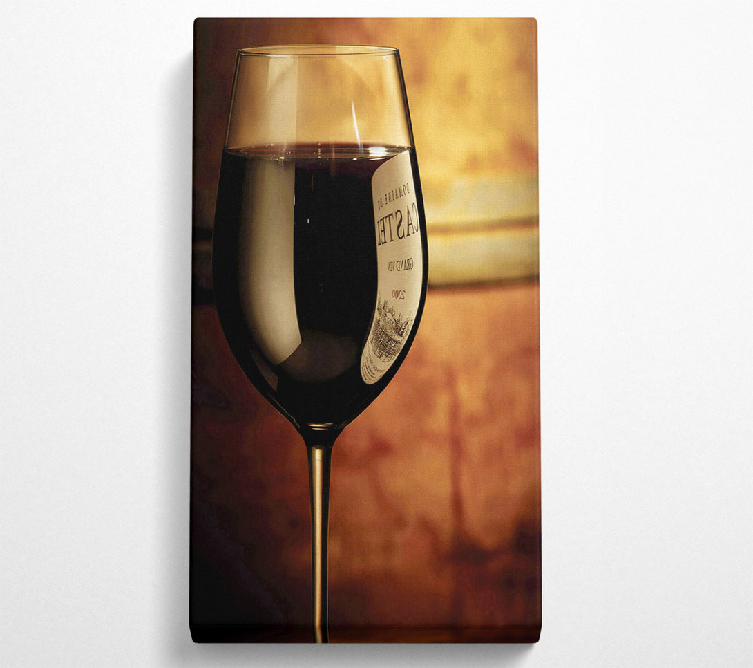  A Canvas Print of A Glass Of Dark Red Wine Canvas Print