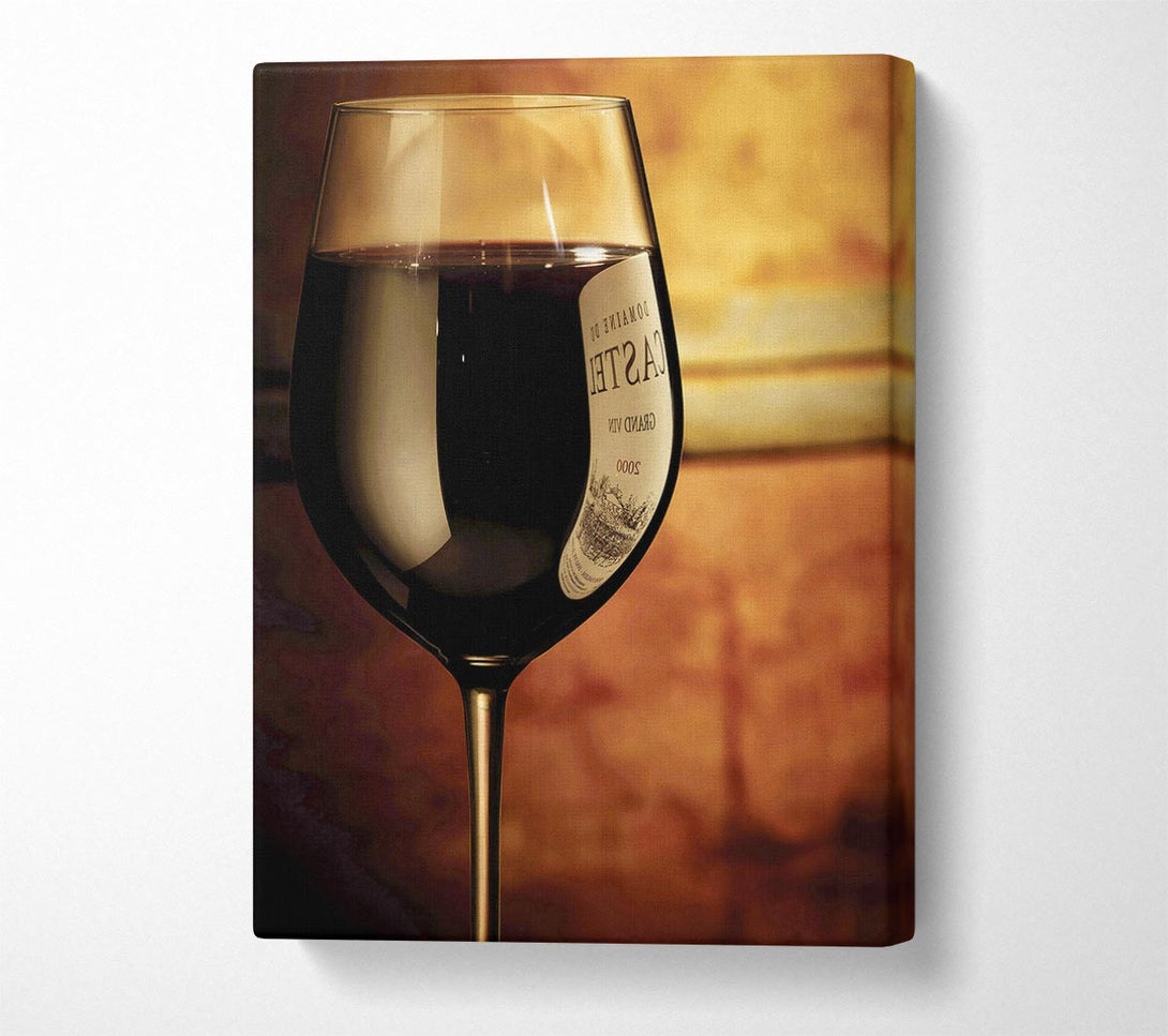  A Canvas Print of A Glass Of Dark Red Wine Canvas Print