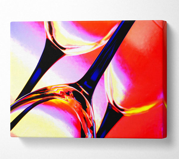  A Canvas Print of Wine Glass Trio Canvas Art