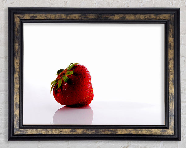 Lonely Strawberry Framed Print