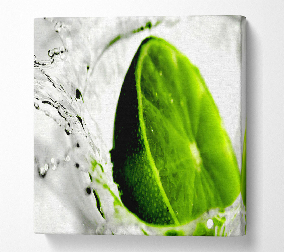  A Canvas Print of Lime Splash Canvas Art