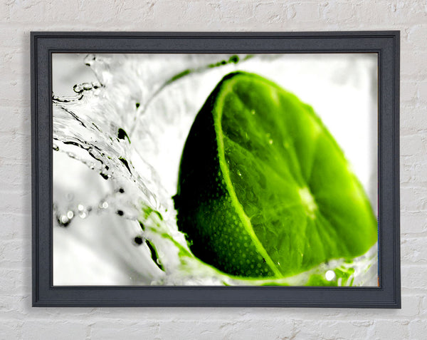 Lime Splash Framed Print