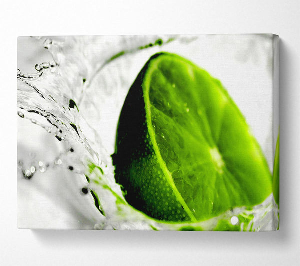  A Canvas Print of Lime Splash Canvas Art