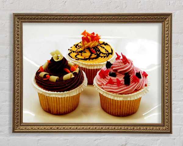 Cupcake Trio Framed Print