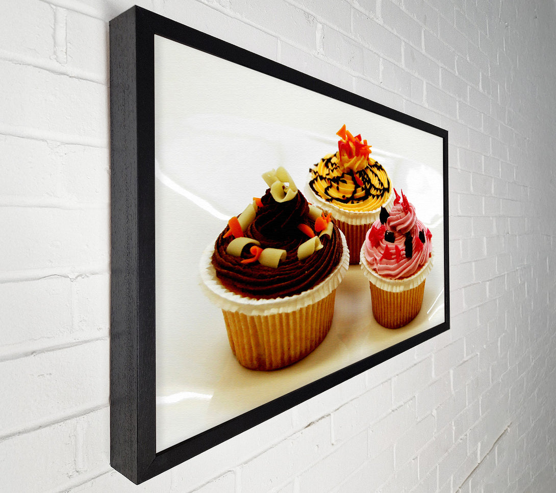 A Canvas Print of Cupcake Trio Canvas Print