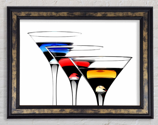 Cocktail Trio Framed Print