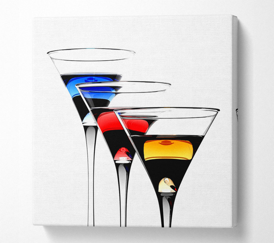 A Canvas Print of Cocktail Trio Canvas Print