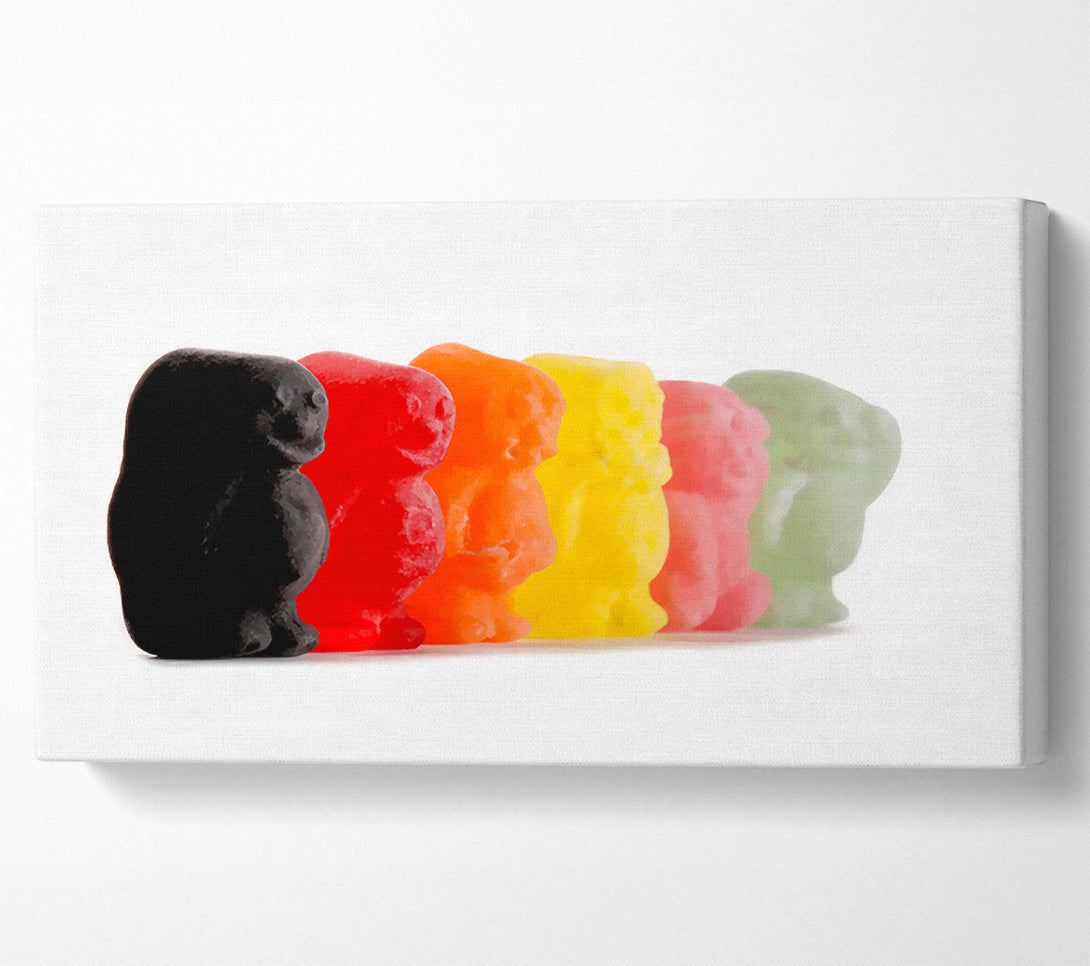  A Canvas Print of Jelly Baby Smiles Canvas Print