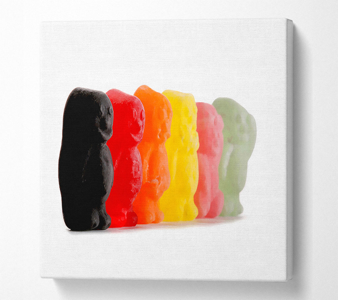  A Canvas Print of Jelly Baby Smiles Canvas Print