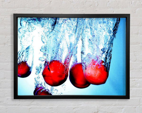 Red Fruit Splash Framed Print