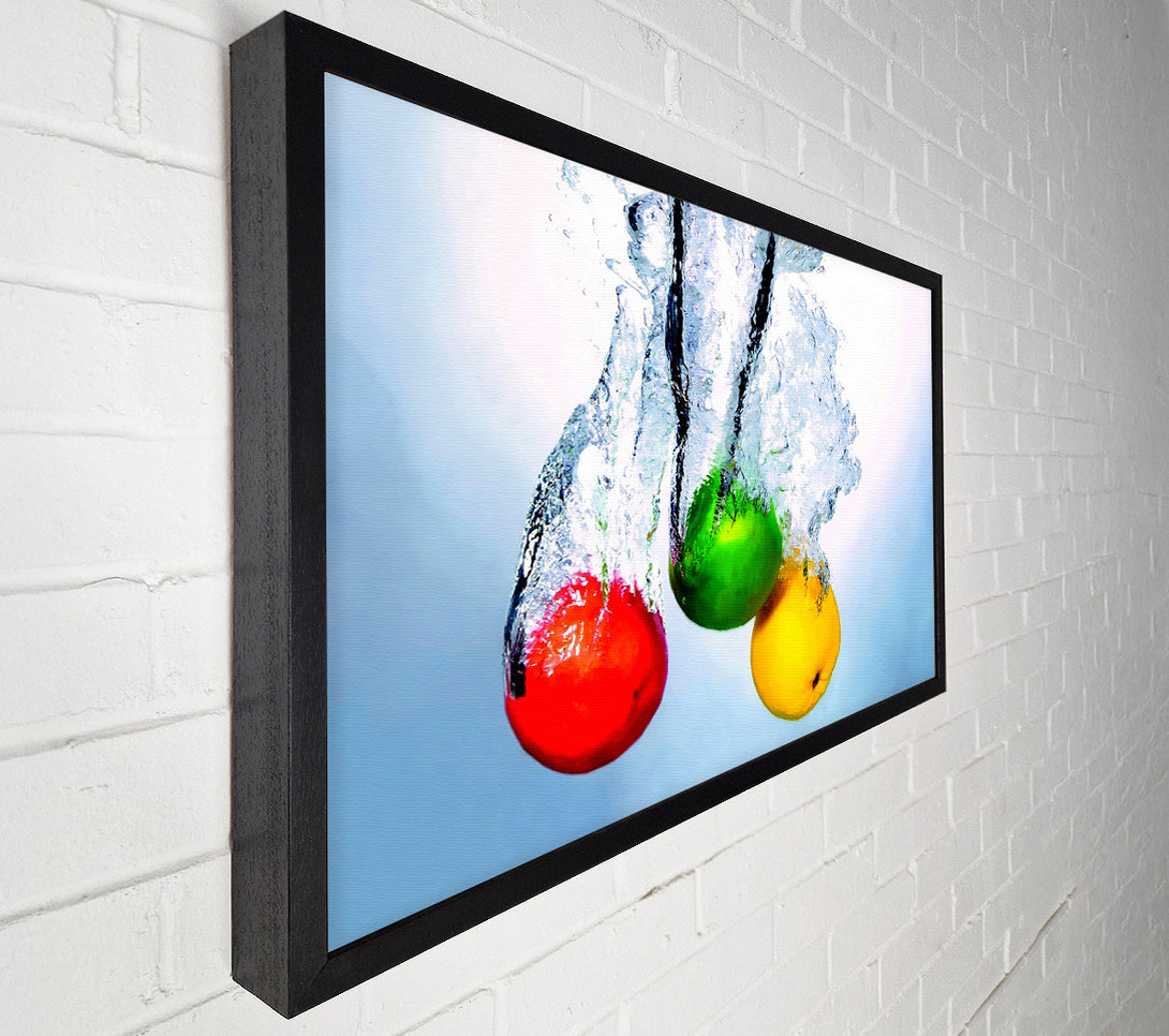  A Canvas Print of Fruit Trio Splash Canvas Print