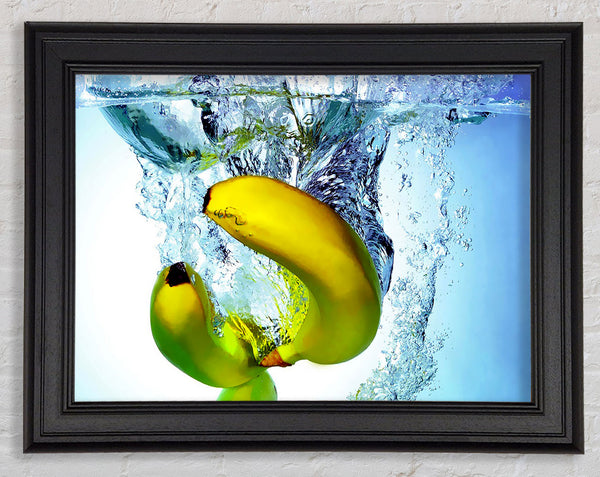 Banana Splash Framed Print