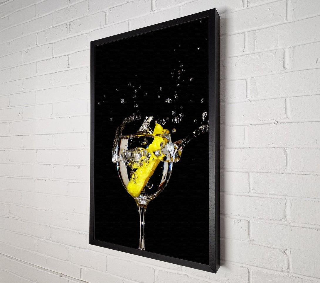  A Canvas Print of Gin And Tonic Lemon Splash Canvas Art