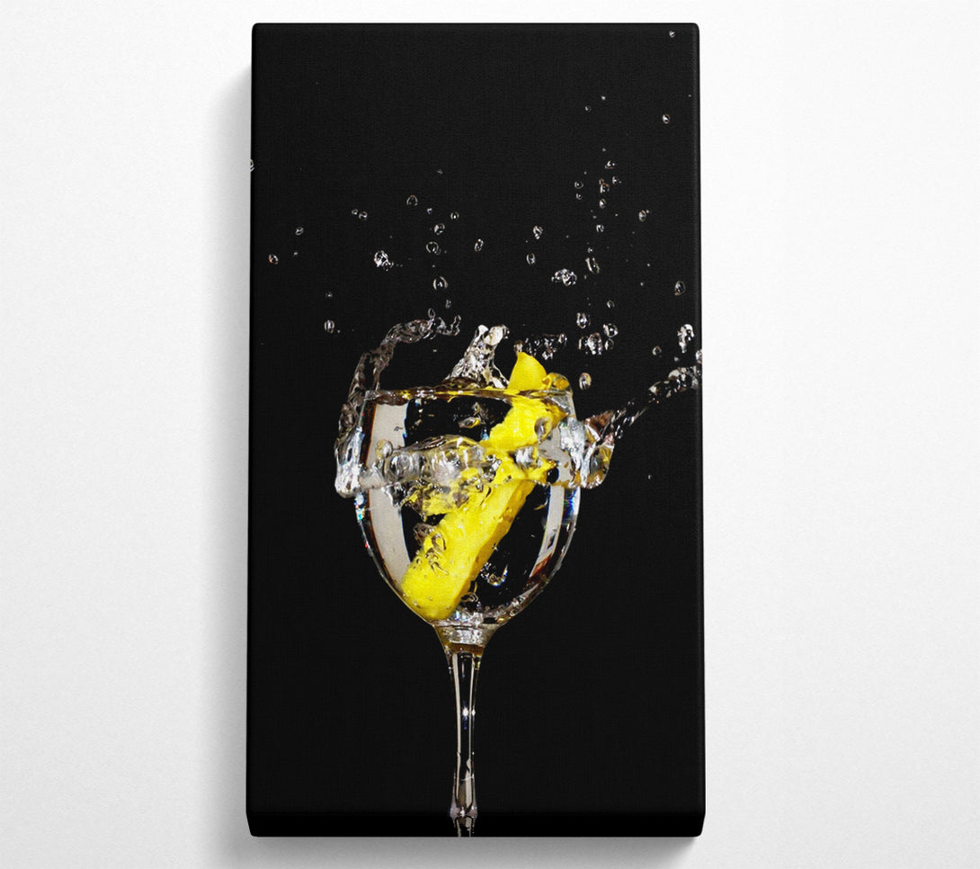  A Canvas Print of Gin And Tonic Lemon Splash Canvas Art