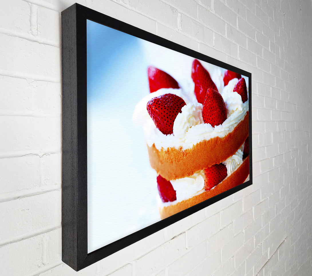  A Canvas Print of Strawberry Cream Cake Canvas Wall Art