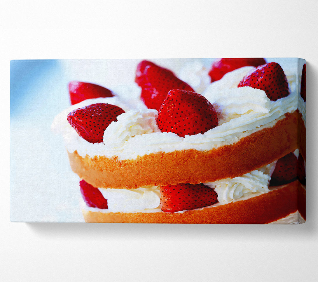  A Canvas Print of Strawberry Cream Cake Canvas Wall Art