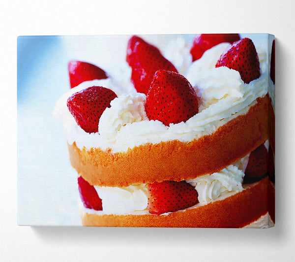  A Canvas Print of Strawberry Cream Cake Canvas Wall Art