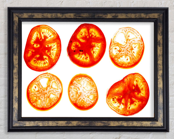 Tomato Slices Framed Print