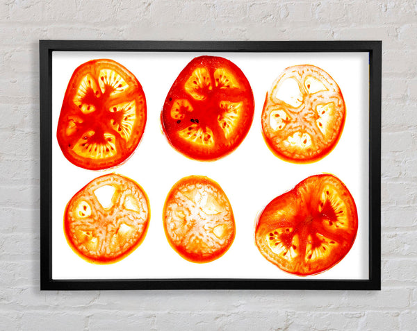 Tomato Slices Framed Print
