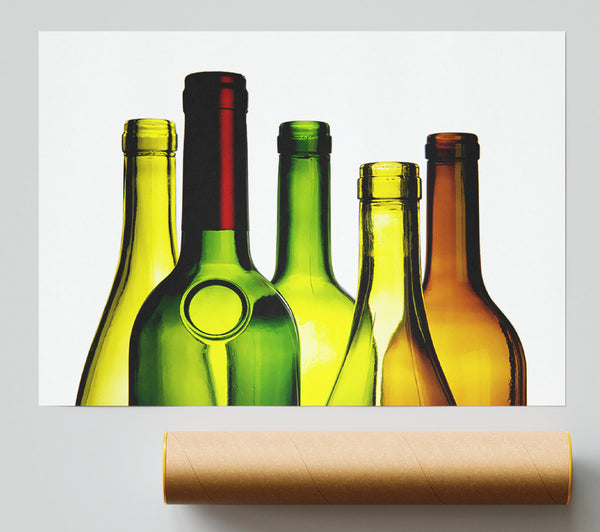 Wine Bottle Galour Giclee Print