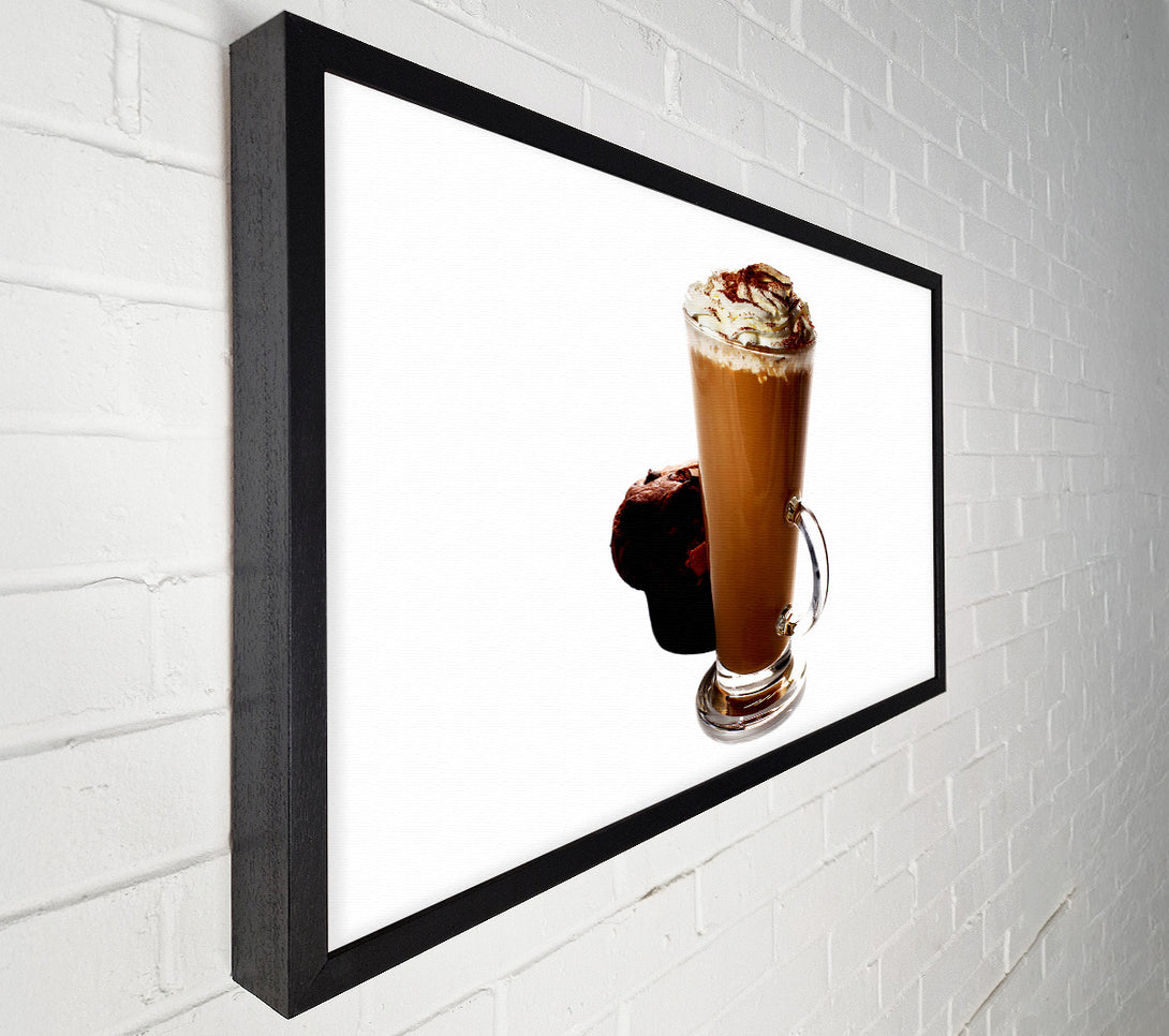  A Canvas Print of Mocha Cream And Chocolate Muffin Canvas Wall Art