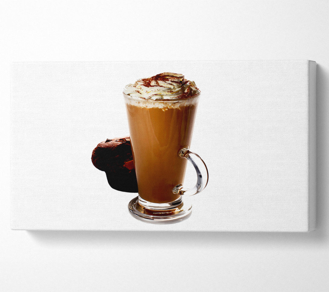  A Canvas Print of Mocha Cream And Chocolate Muffin Canvas Wall Art