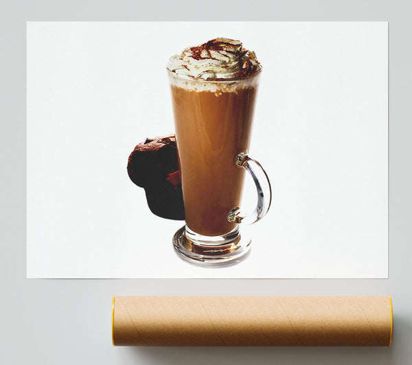 Mocha Cream And Chocolate Muffin Print