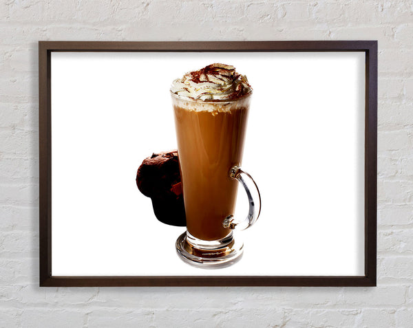 Mocha Cream And Chocolate Muffin Framed Print