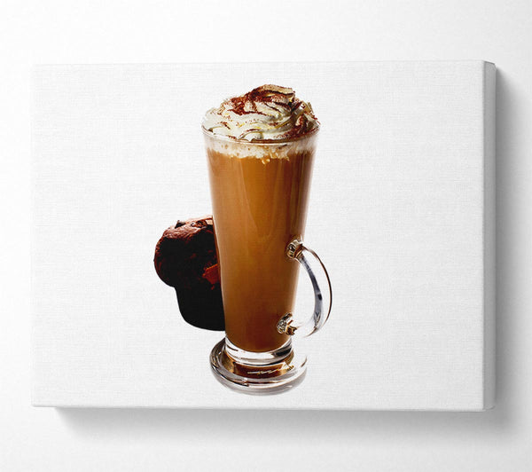  A Canvas Print of Mocha Cream And Chocolate Muffin Canvas Wall Art