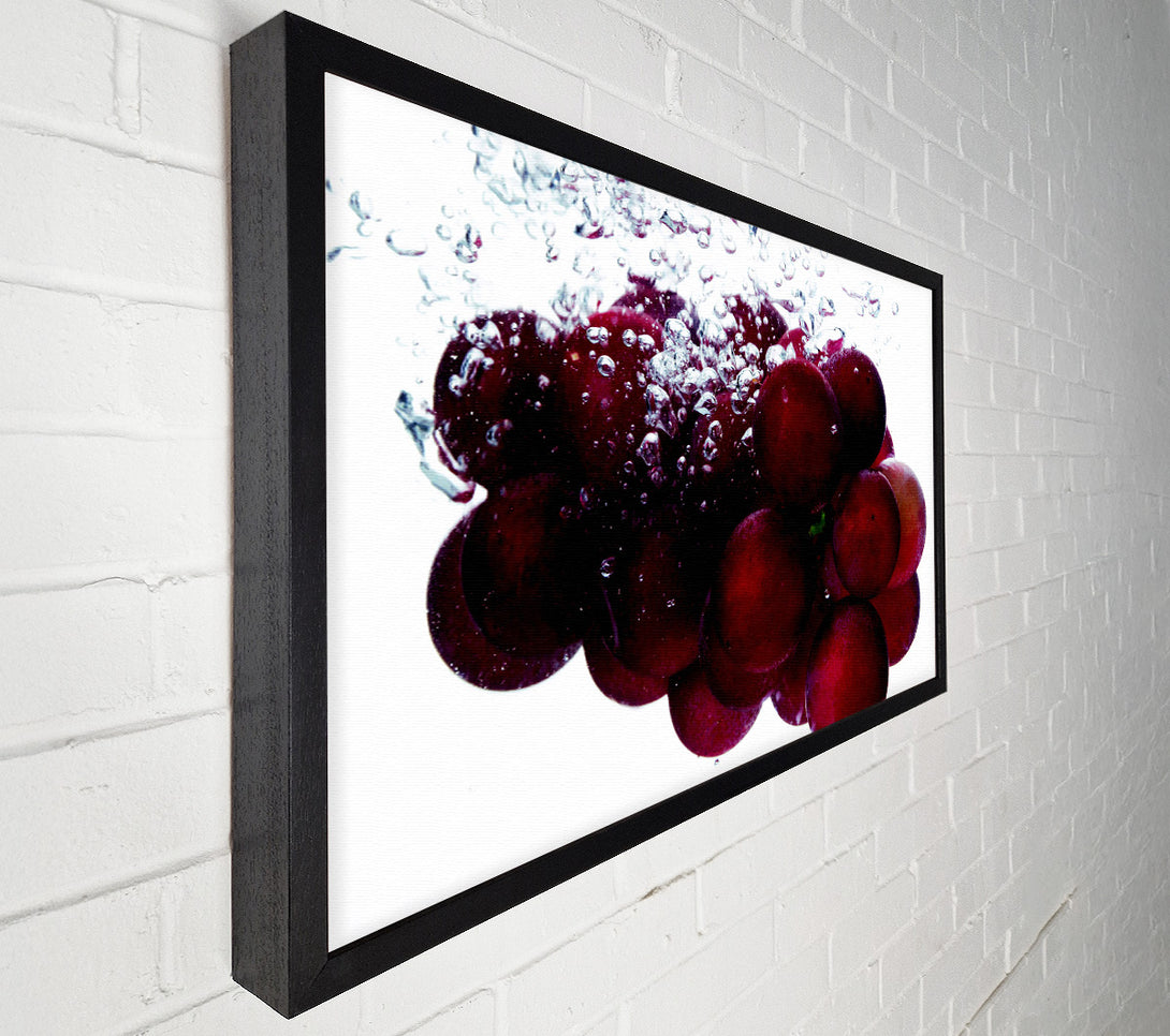  A Canvas Print of Water Splash Grapes Canvas Print