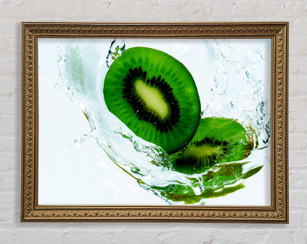 Kiwi Splash Framed Print