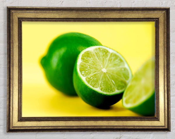 Lime Halves Framed Print