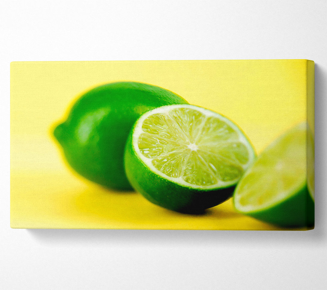  A Canvas Print of Lime Halves Canvas Print