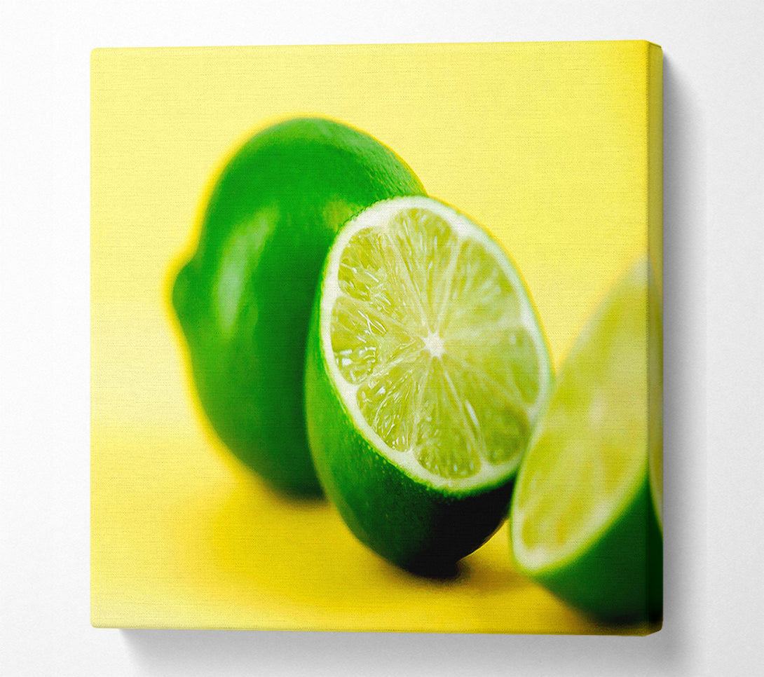  A Canvas Print of Lime Halves Canvas Print