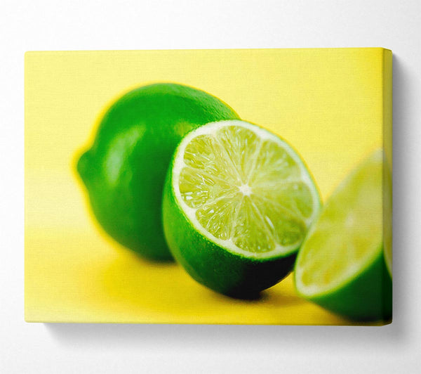  A Canvas Print of Lime Halves Canvas Print